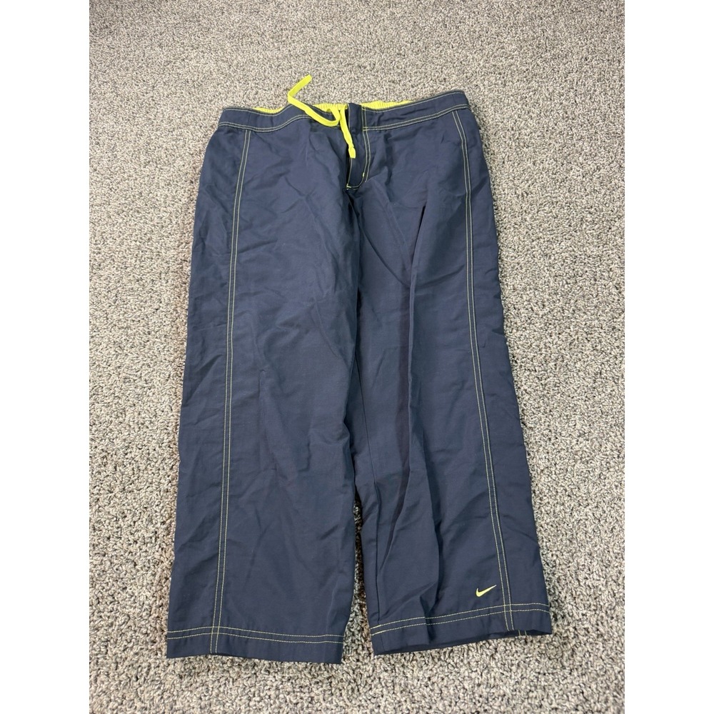 Vintage Y2K Nike Capri Track Pants Women's Size Large Blue
